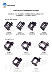 Treuil de fixation latérale sur plaque supérieure de 2 pouces, en acier noirci, avec enrouleur de sangle, pour attache de remorque et sangle de fixation pour transport sur camion plateau - Product Image 6