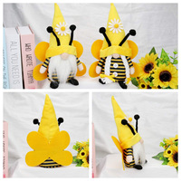 Ornement de poupée abeille Rudolf avec ailes, poupée abeille jaune pour personnes âgées