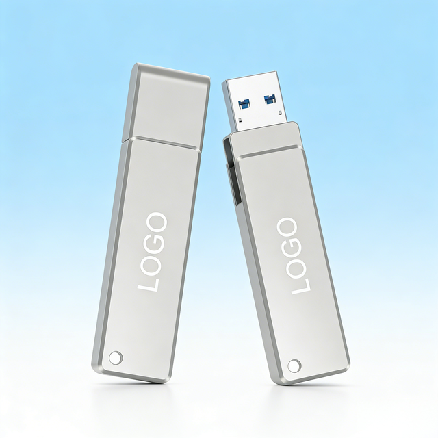 Custom Logo USB 3.0 Metal Flash Drive 64GB-512GB 80MB/s Read Wholesale Promotional Pen Drive 2-Year Warranty