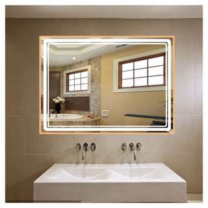 <span class=keywords><strong>Espejo</strong></span> LED de pared sin marco <span class=keywords><strong>para</strong></span> Barbero, <span class=keywords><strong>espejo</strong></span> de salón de <span class=keywords><strong>tocador</strong></span> de cuerpo entero <span class=keywords><strong>con</strong></span> luces LED - Product Image 1