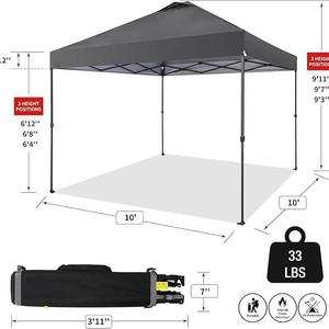 <span class=keywords><strong>Tente</strong></span> de camping pliable rapide avec structure en acier, couleur, matériau et taille personnalisables, pour le camping, les salons professionnels, la plage et les événements - Product Image 3
