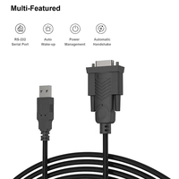 Cable adaptador serie USB 2,0 negro personalizado de 1m, conector USB RS232 DB9 de velocidad para portátiles, Puerto 10A/16A, corriente nominal para FPC