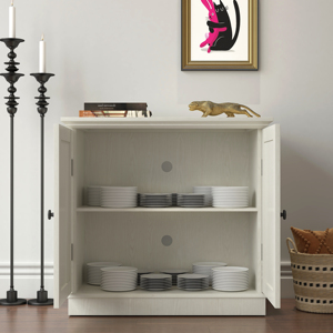 <b>Storage</b> Sideboard Cabinet With 2 Acrylic Mirrored Doors Adjustable Shelf <b>For</b> Dining Living <b>Kitchen</b> - Product Image 3