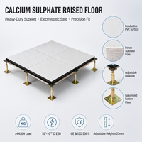 Lantai Terangkat Pusat Data Ruang Server Anti Statis Kalsium Sulfat PVC 600x600x32mm Sistem Manajemen Kabel OEM ODM SENMAI