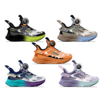 Design personnalisé, chaussures de loisirs pour enfants, baskets avec logo OEM, chaussures décontractées respirantes à bouton rotatif pour enfants