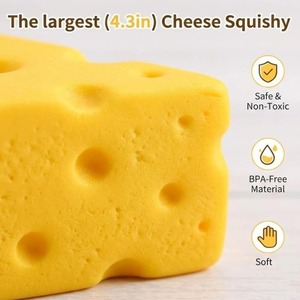 Juguete Sensorial Gigante Antiestrés para Adultos, Material de Silicona TPE, Forma de Queso Triturado - Product Image 4
