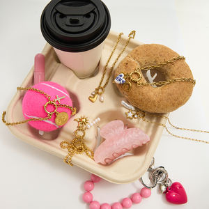 Collares J&D de Joyería Clásica Oceánica con Colgante de Moneda, Corazón, Perla, Estrás y Circón, en Acero Inoxidable y Oro de 18K - Product Image 6