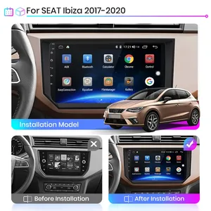 Autoradio multimédia Android pour SEAT <span class=keywords><strong>Ibiza</strong></span> 2017-2020, Carplay sans fil, AUX, unité principale stéréo, WIFI, 4G, Navi, 2Din, DSP, compatible avec le monde entier - Product Image 3