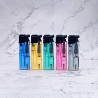 Briquet à gaz personnalisé avec logo, rechargeable, en plastique, électronique