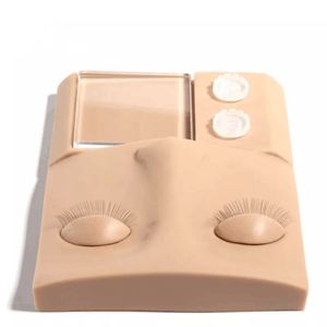 BY Practice Maniquí Cabeza de entrenamiento para Kit de extensión de pestañas Cabeza de práctica de silicona con párpados extraíbles - Product Image 1