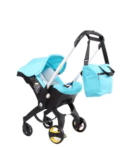 定制妈妈背包4合1婴儿汽车座椅婴儿车尿布背包豪华绗缝妈妈旅行婴儿汽车座椅婴儿车