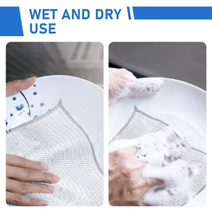 Multipurpose Metal <b>Wire</b> Cleaning Cloth Wall Kitchen Car Scrubber Dishwashing Rags Non Scratch Wipes - Product Image 3