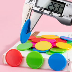 Jeton de <span class=keywords><strong>poker</strong></span> en plastique vierge coloré de l'environnement personnalisé pièce de jeu de récompense d'apprentissage - Product Image 2