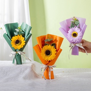 TC, venta al por mayor, Mini flores secas, plantas, ramos, decoración de boda, San Valentín, regalo del Día de la madre, jabón Artificial, ramo de girasol - Product Image 4