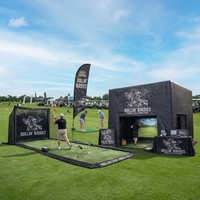Cage d'entraînement de golf portable gonflable avec écran de projection pour simulateur de golf, tente de tir, à vendre, pour simulateur de golf en intérieur/extérieur