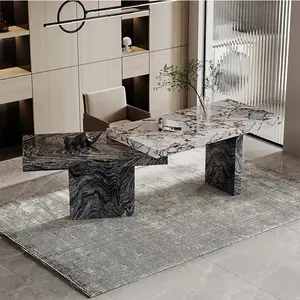 Tavolo da ufficio direzionale per mobili personalizzati in marmo naturale di design di lusso