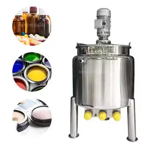 HengDong Price Hot 2000L Food Grade Stainless Steel Mixer Tank Chemical Blending Electric Heating Mixing Tank With Agitator