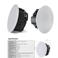 Hohe Klangqualität 60W Aktiver Deckenlautsprecher WiFi BT5.4 AirPlay Multiroom Einbaulautsprecher für Hintergrundmusiksystem