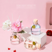 Diffuseur de parfum DIY de luxe 2026, 120 ml, bouteille en verre sans BPA, parfum longue durée, sans alcool, écologique, avec fleurs séchées et bâtonnets
