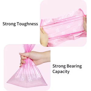Mới Lớn Dày Màu Hồng Sinh Thái Thân Thiện Compostable Tinh Bột Ngô Pop Phân Hủy Sinh Học Poo Chất Thải Túi Rác Pet Dog Poop Túi - Product Image 3