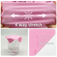 Haute Qualité Doux Brillant Rose Argent Jacquard Métallique Lurex Élastique Nylon Spandex Tricot Tissus Bikini Maillots De Bain Lingerie Tissu