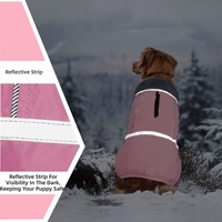 Nouvelle veste d'hiver pour chiens de style britannique, réfléchissante, imperméable, à col montant, rembourrée en coton