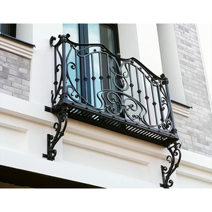 Nhà Máy Bán buôn kim loại thủ công gang cửa sổ phía trước lan can an ninh ban công trang trí nội thất Juliet lan can ngoài trời cho nhà ở - Product Image 1