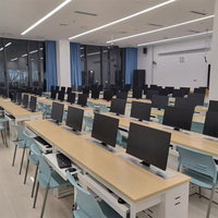 Table de conférence avec moniteur LCD escamotable, moniteur d'ordinateur de bureau caché, moniteur LCD escamotable pour système de conférence sans papier