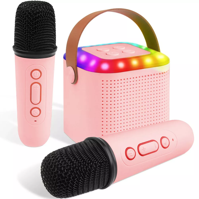 Mini Subwoofer Music Box Colorful Light Party Wireless Outdoor Karaoke Portable Microphone 5.3  Speaker