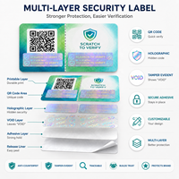 Étiquettes adhésives de sécurité anti-contrefaçon avec code QR dynamique personnalisé pour l'emballage de parfums, shampooings et lotions, logo personnalisé