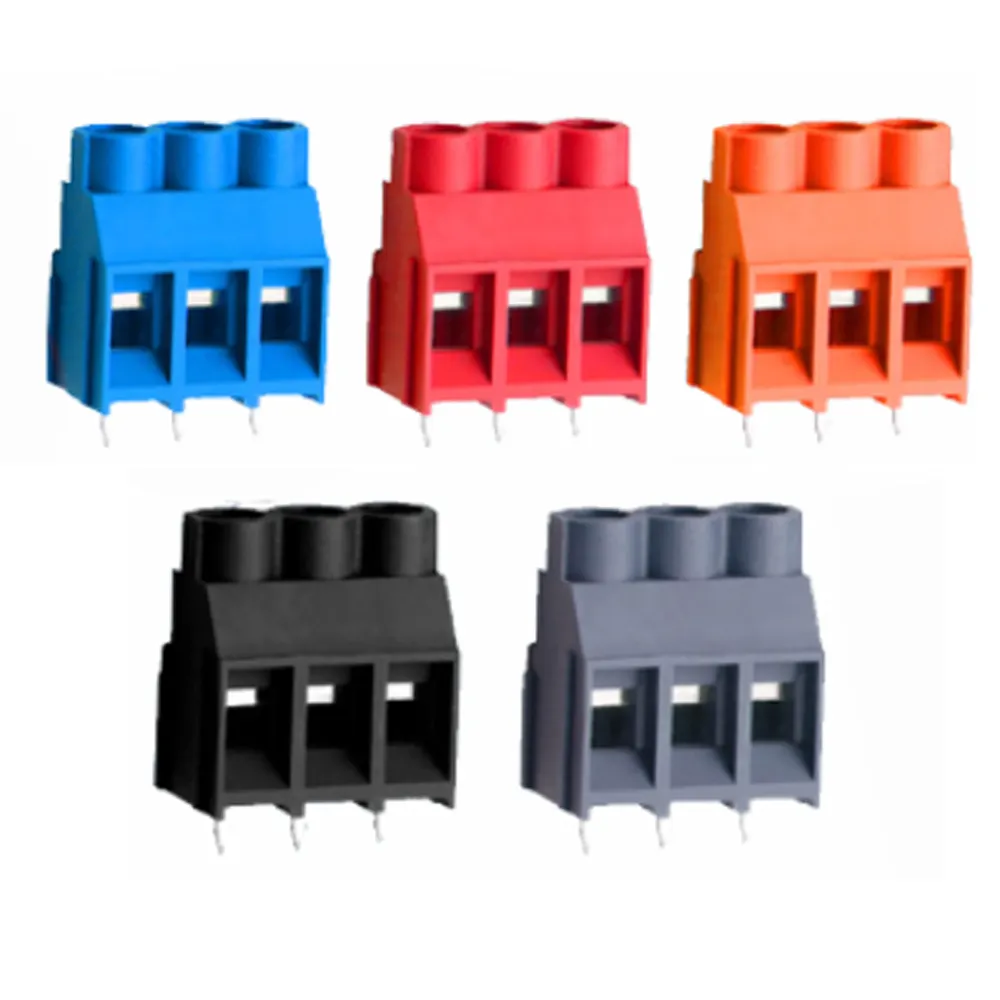 Good Quality screw-type PCB terminal block KF635 pitch 6.35mm green 2P 3P straight plug for PCB power 7.62mm