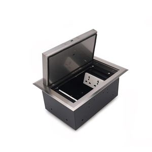 Boîte de raccordement au sol en acier inoxydable avec couvercle étanche IP66 et double module d'alimentation - Product Image 3