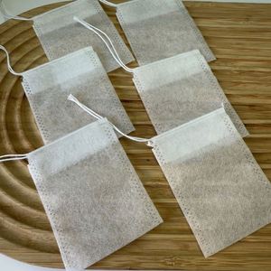 BaiShun Food Grade Non-Woven Small <b>Tea</b> Bags with Drawstring Custom Logo Herbal <b>Tea</b> <b>Infuser</b> Bags From China - Product Image 2