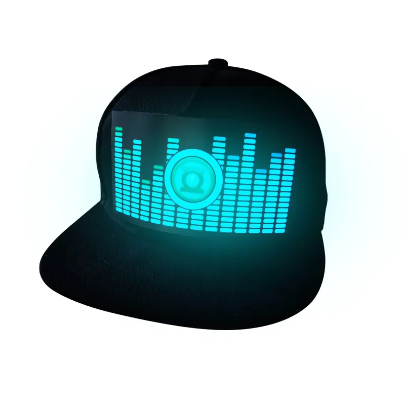 high quality led sound activated hat general size party led baseball caps for bar festival