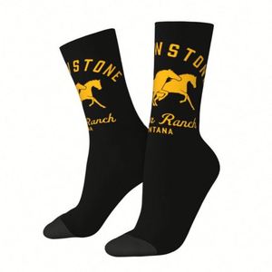 Calcetines personalizados <span class=keywords><strong>Dutton</strong></span> Ranch Yellowstone para hombre, calcetines unisex de vestir con diseño novedoso - Product Image 2