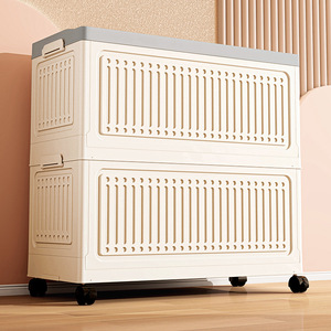 Boîte de rangement pliable en <span class=keywords><strong>plastique</strong></span> d'extérieur <span class=keywords><strong>avec</strong></span> poulie, <span class=keywords><strong>couvercle</strong></span> rectangulaire, style européen - Product Image 1