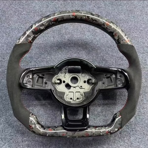 Volant en fibre de carbone pour Volkswagen VW <span class=keywords><strong>Golf</strong></span> MK7 7.5 GTI <span class=keywords><strong>GTD</strong></span> GTE 2013-2020 Polo GTI pour Tiguan Passat Volant LED - Product Image 2