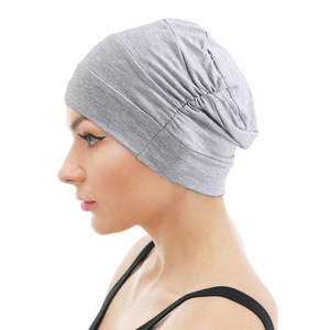 Gorro de satén moderno y a la moda para mujer, gorro para dormir, gorro para <span class=keywords><strong>quimioterapia</strong></span>, gorro base con diseño musulmán, gorro de <span class=keywords><strong>verano</strong></span> - Product Image 1