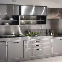 BAINENG gratuit personnalisé luxe Design moderne laque couleur primaire en acier inoxydable îlot de cuisine armoire ensemble pour la cuisson