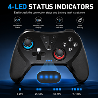 Control Inalámbrico BT para Switch Pro y PC, Doble Vibración, Giroscopio de 6 Ejes, Turbo Motion, Gamepad para NS Pro