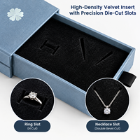 Boîte à bijoux de luxe en carton rigide avec tiroir coulissant et insert en mousse pour l'emballage de bagues, colliers et boucles d'oreilles, avec logo personnalisé