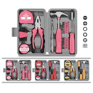 Bán Buôn Tự Làm Hộ Gia Đình Phụ Nữ Phụ Nữ Màu Hồng Công Cụ Thiết Lập <span class=keywords><strong>24PC</strong></span> Nhỏ Nhỏ Nhỏ Gọn Nhà Văn Phòng Cơ Bản DIY Tay Công Cụ Kit Sửa Chữa Kết Hợp Thiết Lập - Product Image 2