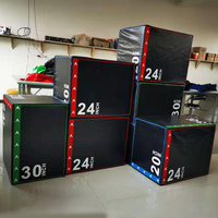 Caja de Salto para Entrenamiento, Ejercicio en Gimnasio, Caja Pliométrica de Espuma de PVC Suave de Alta Densidad 3 en 1
