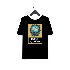 Camiseta Negra de Manga Corta para Hombre con Estampado de Logotipo V Naranja en la Espalda, Corte Regular Informal, 100% Algodón Jersey, Cuello Redondo - Product Image 4