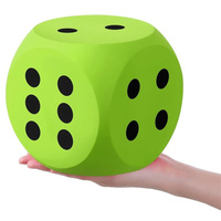 Cube en mousse souple vierge imprimé personnalisé de grands dés géants Eva balle anti-stress jeu éducatif dés en mousse PU