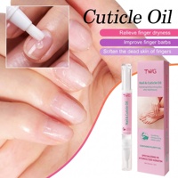 TWG OEM Stylo Huile pour Cuticules Hydratant, Brillance et Douceur, Soin Réparateur des Mains avec Brosse Douce, Huile pour Cuticules