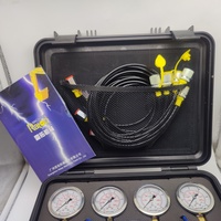 5 Gauges Hydraulic Pressure Measuring Instruments Digital Hydraulic Pressure Measurement Kit with 5 Gauge