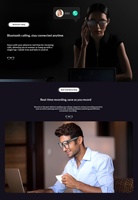 Nouvelles Lunettes Intelligentes zl avec Caméra 800W Pixels, Vidéo 1080P 30fps, Traduction, Musique, Multifonctionnelles, pour Recharge Magnétique et Contrôle Tactile