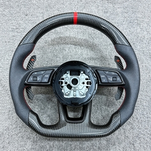 Volant de voiture avec grandes palettes de changement de vitesse en carbone pour <span class=keywords><strong>Audi</strong></span> S Line A3 A4 A5 <span class=keywords><strong>A6</strong></span> A7 A8 S3 S4 S5 S6 S7 S8 Q3 Q5 Q7 Q8 R8 RS RS3 RS4 RS5 - Product Image 1
