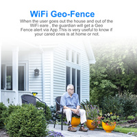 2G Sim Slot Bouton SOS Traqueur GPS en temps réel LBS Geo-Fence App Controlled Traqueur de sécurité en plastique pour enfants âgés avec